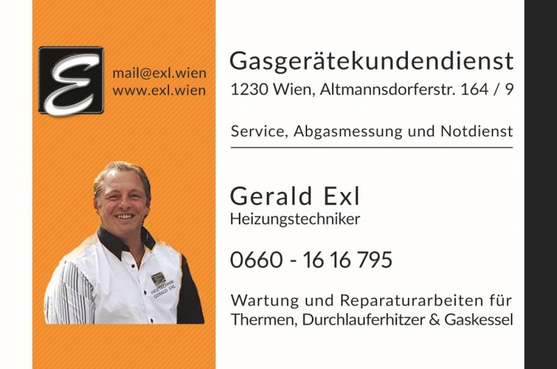 Thermenservice Wien, Kontakt Gasgeräte Service Exl, aus Wien